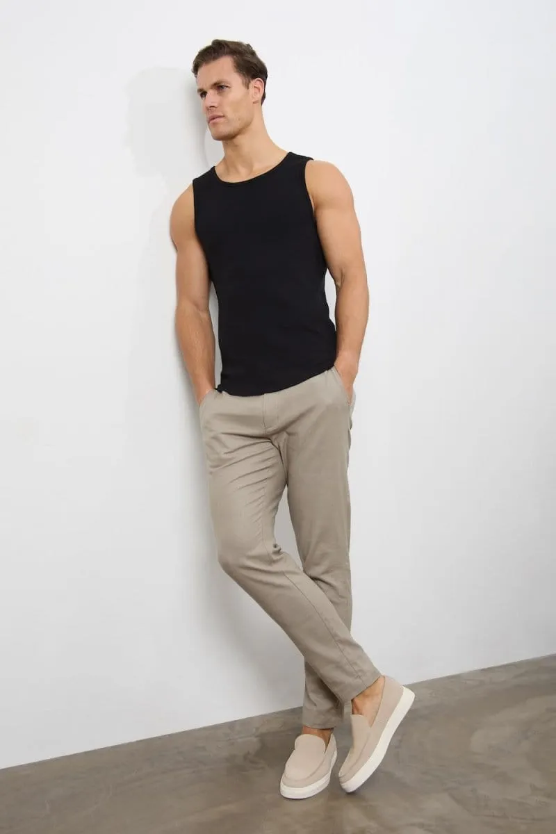 Ribbed Tank Top in Black Urban Smart Cool and Chic