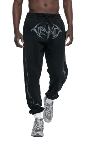 Seamless Technology DurableBartack JOGGERS GRAY VEINS GRAPHIC - Black