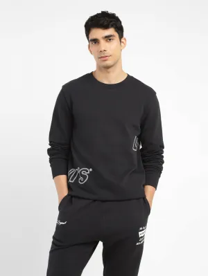 Sun wear Men's Brand Logo Crew Neck Sweatshirt