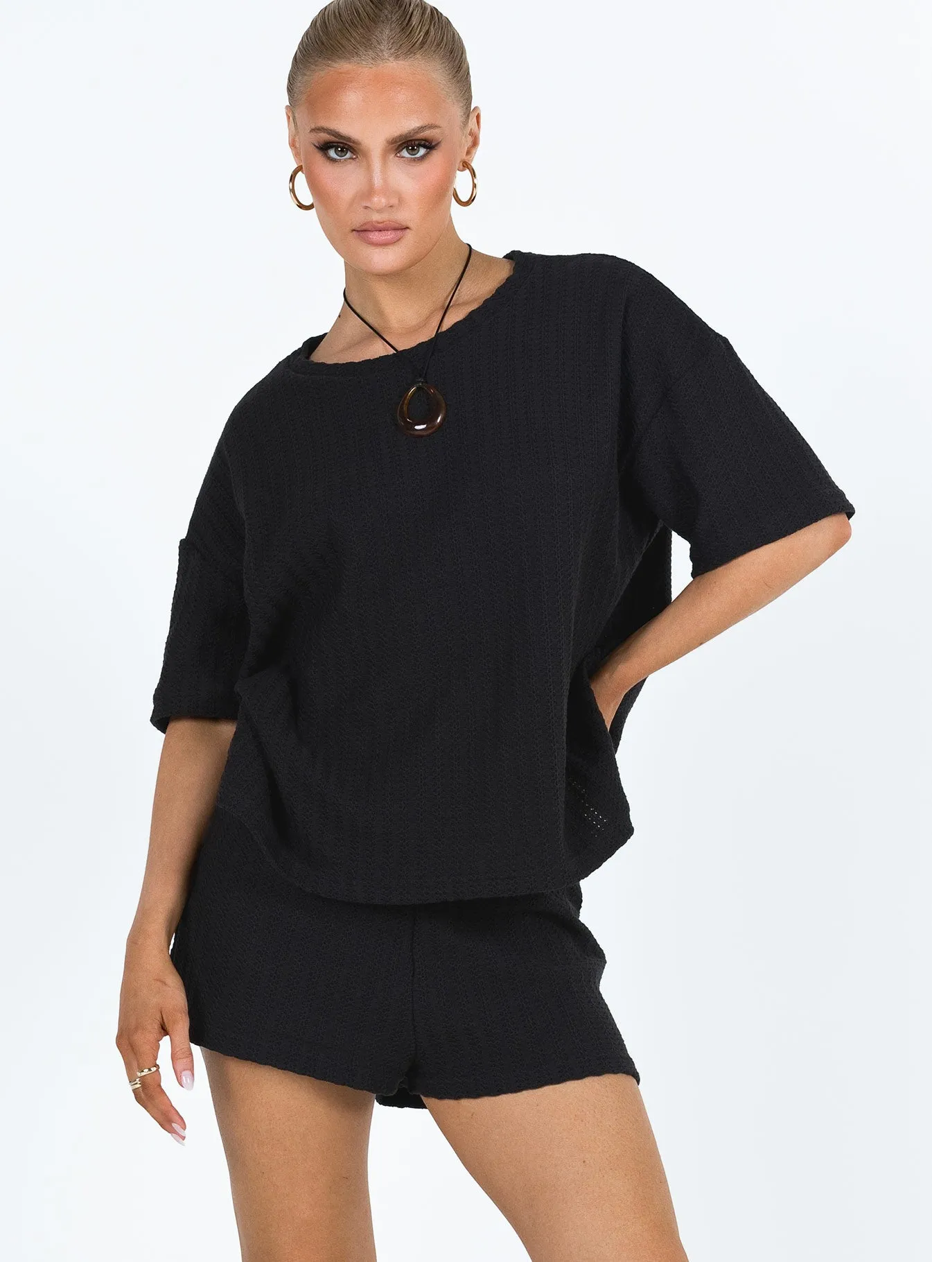 Cammie Knit Set Black Garden Ease