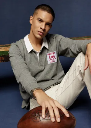 Boat Neck Ultra Soft Finish UNISEX VARSITY BRODIE COLLARED LONG SLEEVE