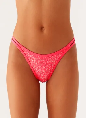 Dynamic Tension Control Croatia Bikini Bottoms - Pink Sequin