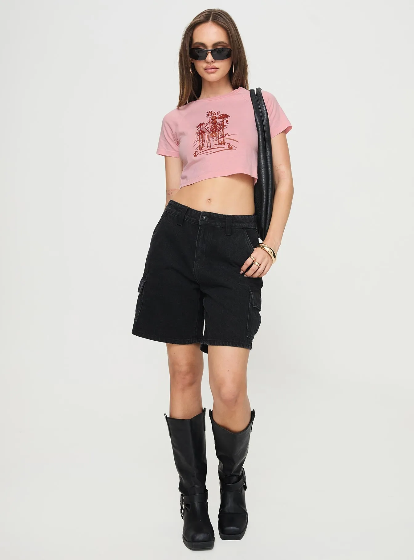 NonChafe Mika Carpenter Denim Shorts Washed Black