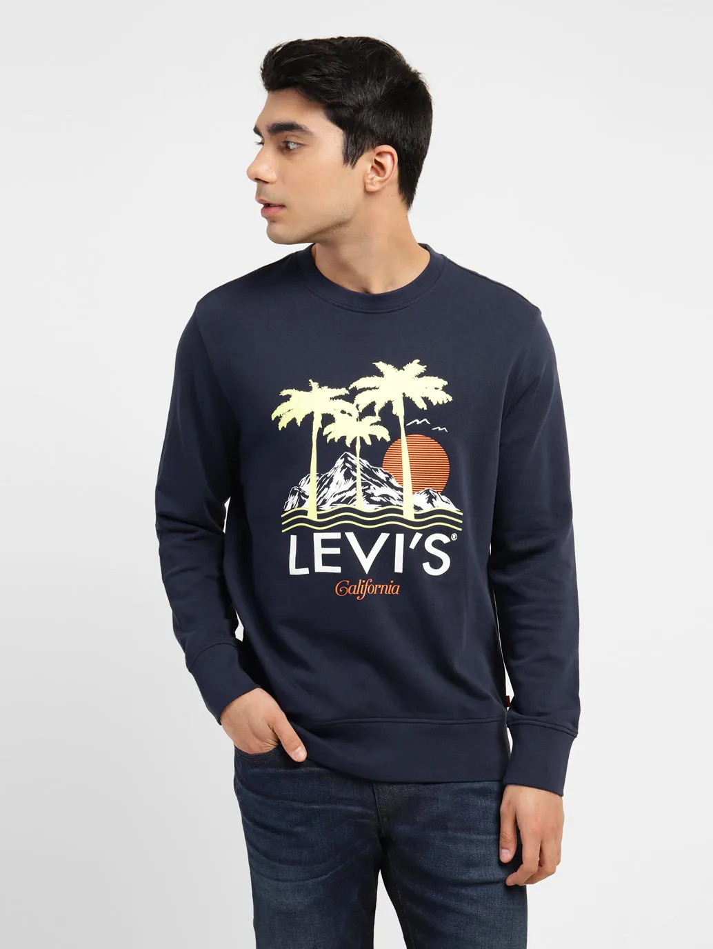 Impala like Men's Graphic Print Crew Neck Sweatshirt