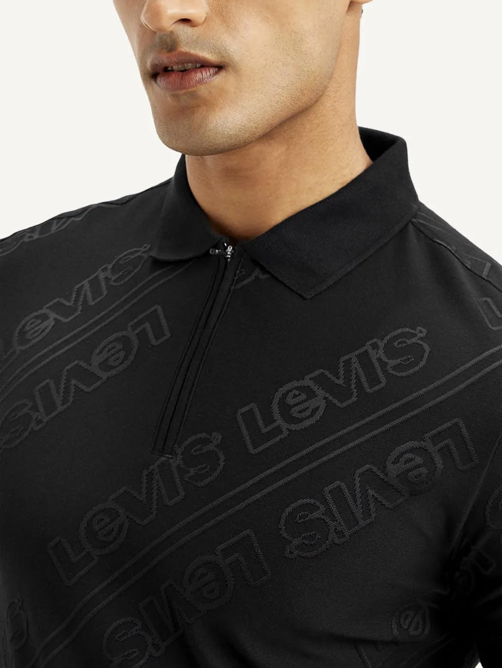 Men's Brand Logo Slim Fit Polo T-shirt Durable Fabric