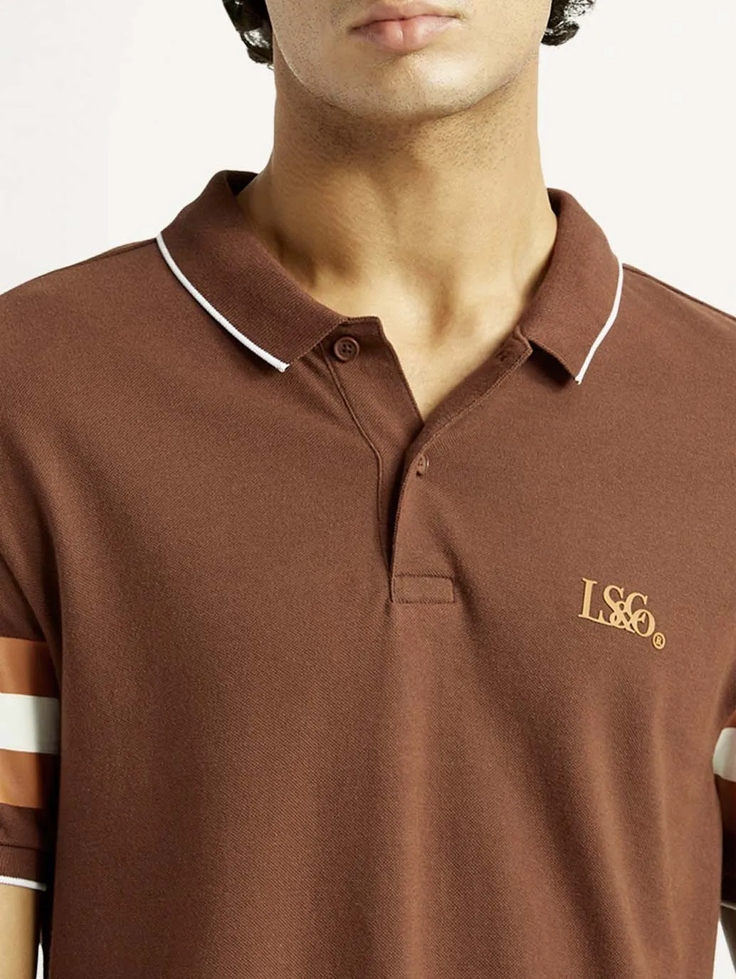 UVBlocking Fabric Tech Tagless Design Men's Pure Cotton Slim Fit Polo T-shirt