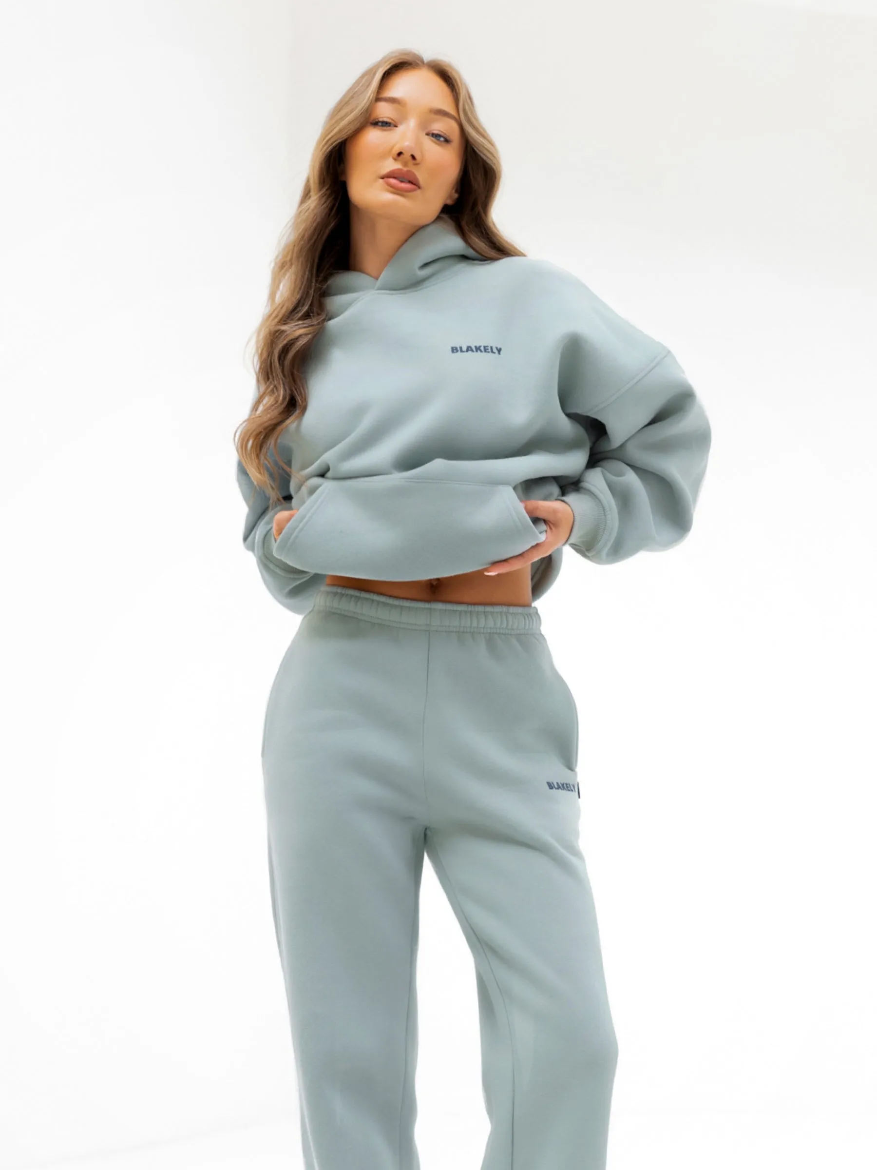Amelie Oversized Hoodie - Mineral Blue Punk style