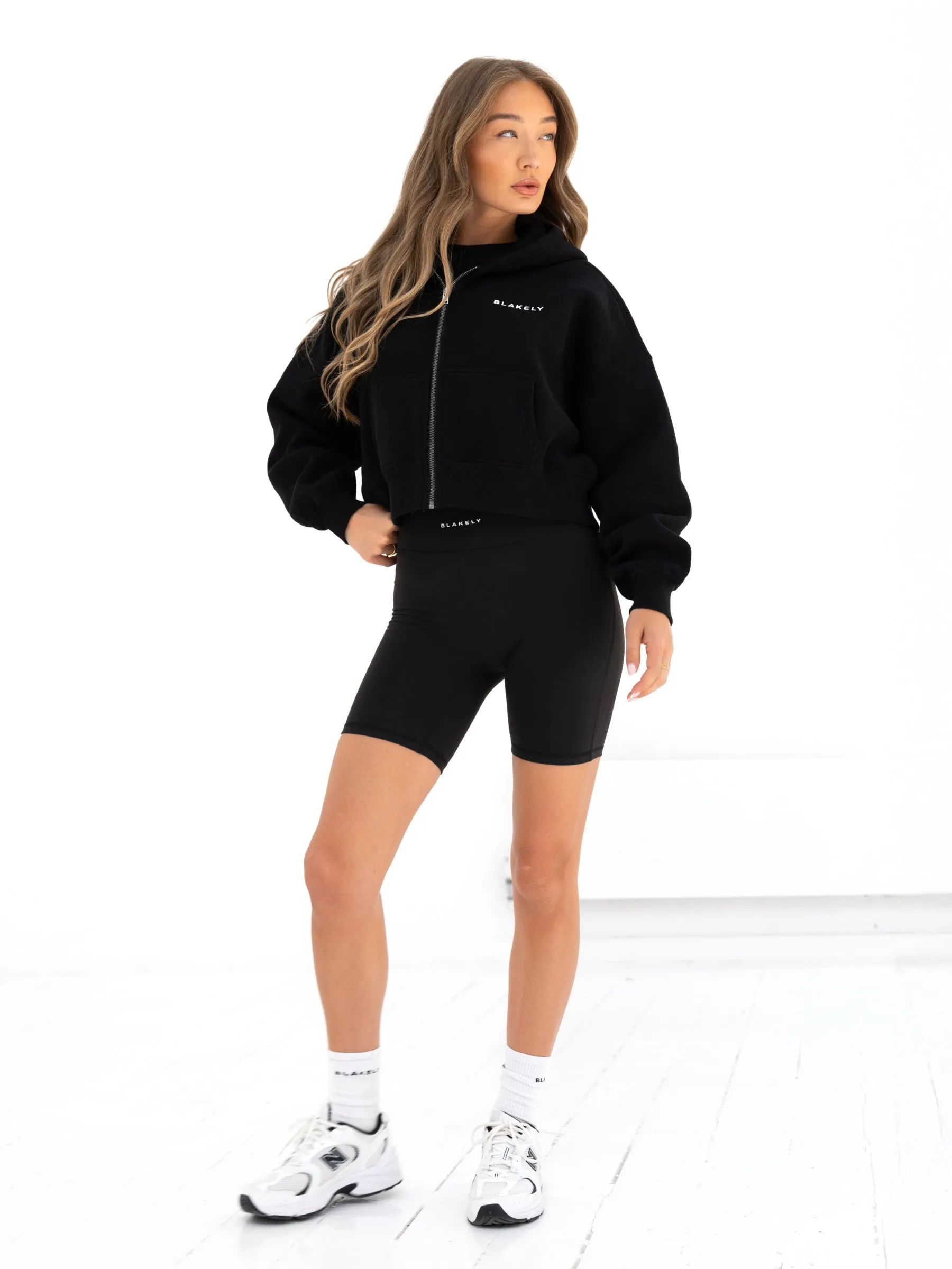 Dressy Casual Tech Wear Blakely Full Zip Hoodie - Black