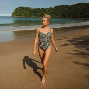 The Duchess One-Piece, Costa Floral Reinforced Strap Anchors