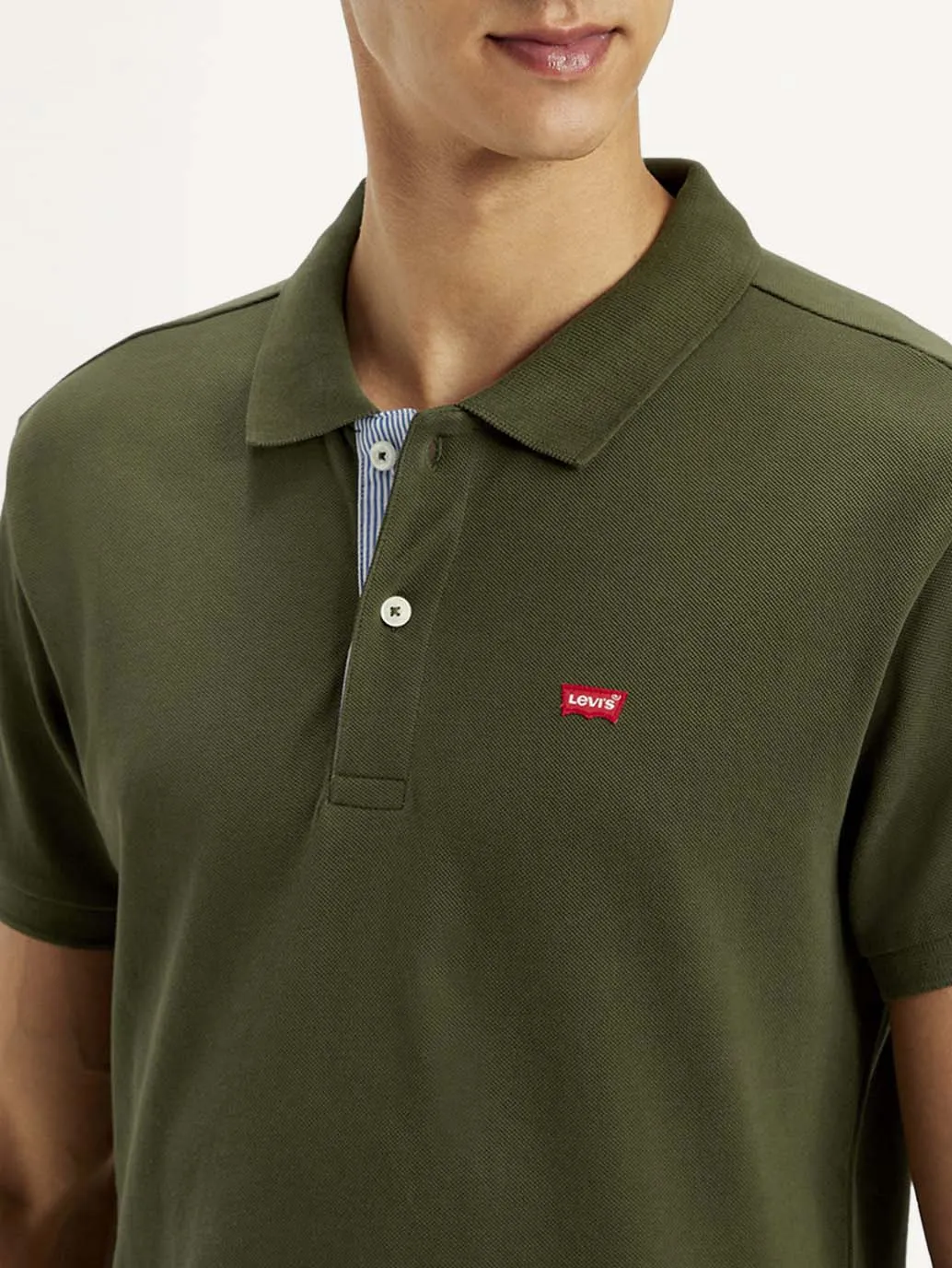 Button Down Collar Fashion Forward Men's Solid Slim Fit Polo T-shirt
