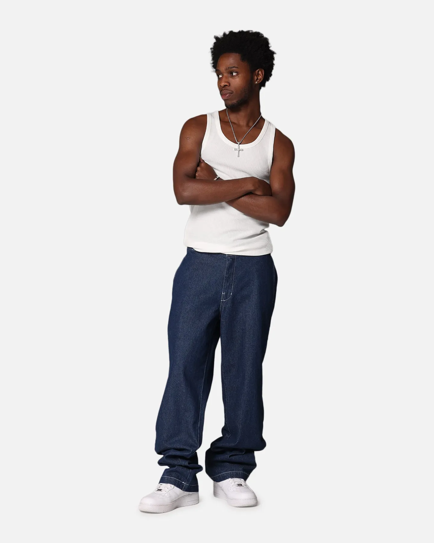 Organic Cotton Material Versatile Cut Dickies 874 Denim Rinsed Indigo