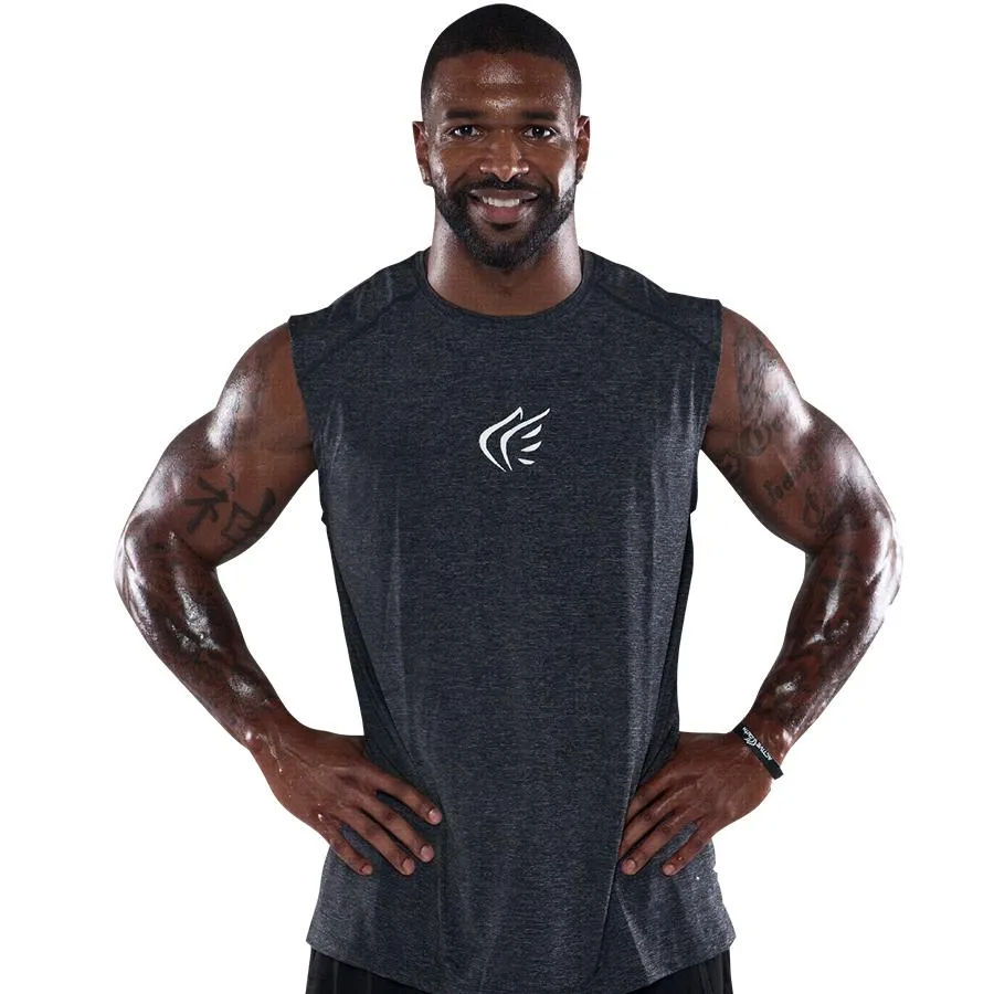 Rough Surface Non Restrictive Fit Men's WINGS Performance Tank