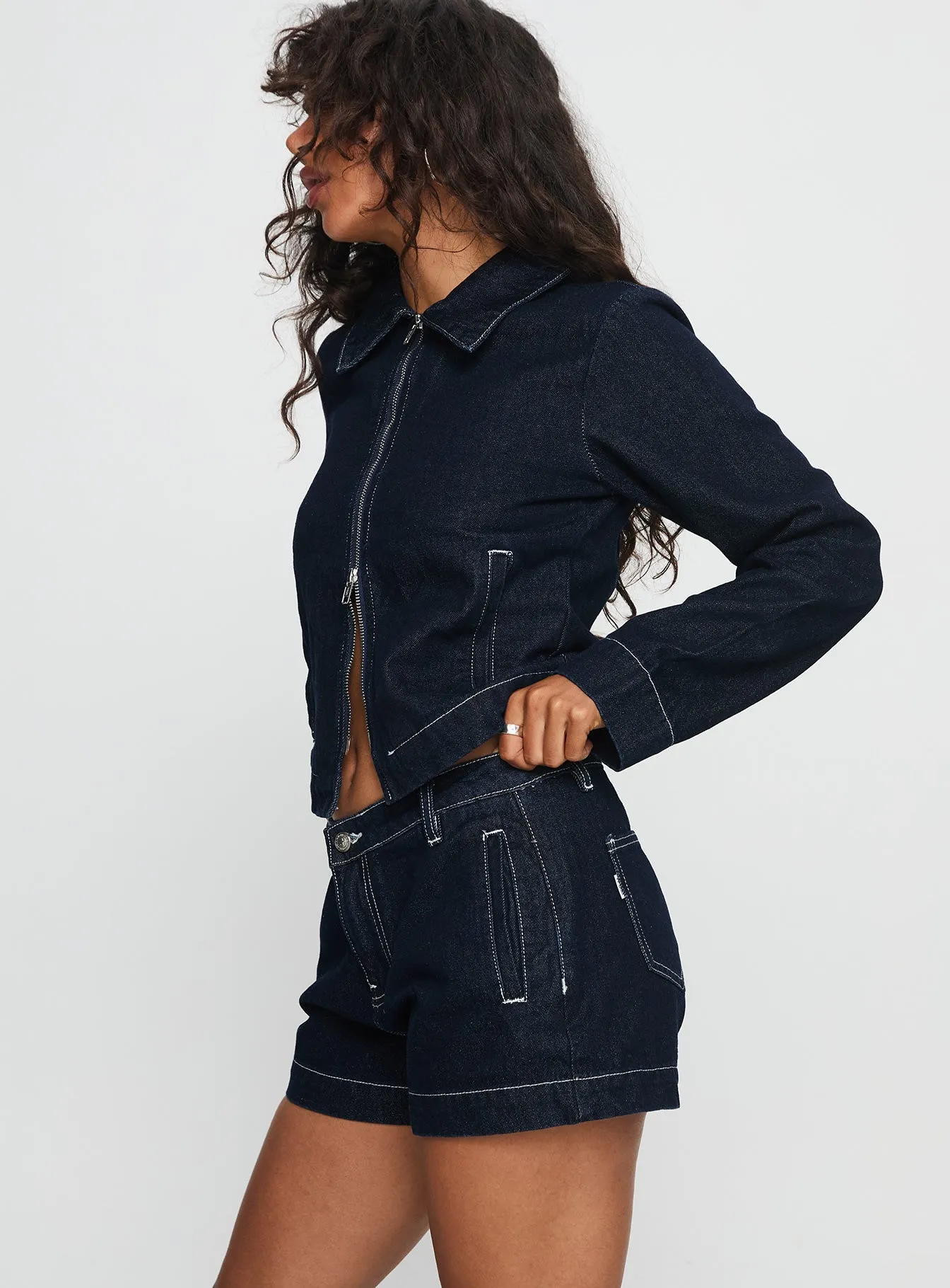 Yuritzi Denim Micro Shorts Indigo American Ease