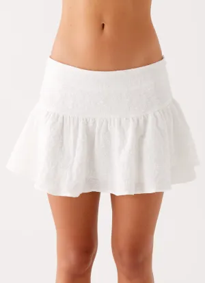 Brissy Mini Skirt - White Sophisticated Style