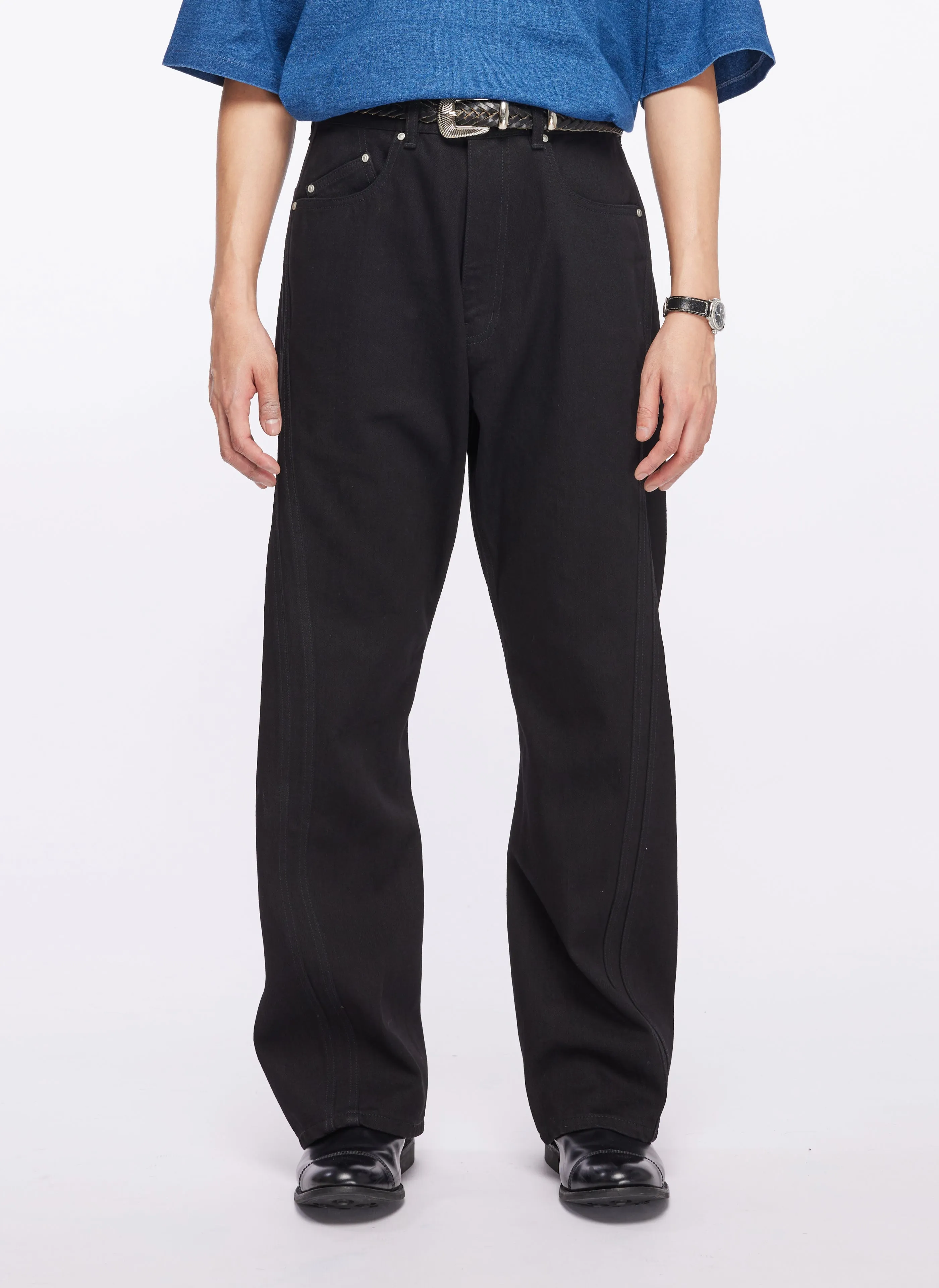 13oz Cotton Polyester Denim 3D Cut Jeans Relax Mode