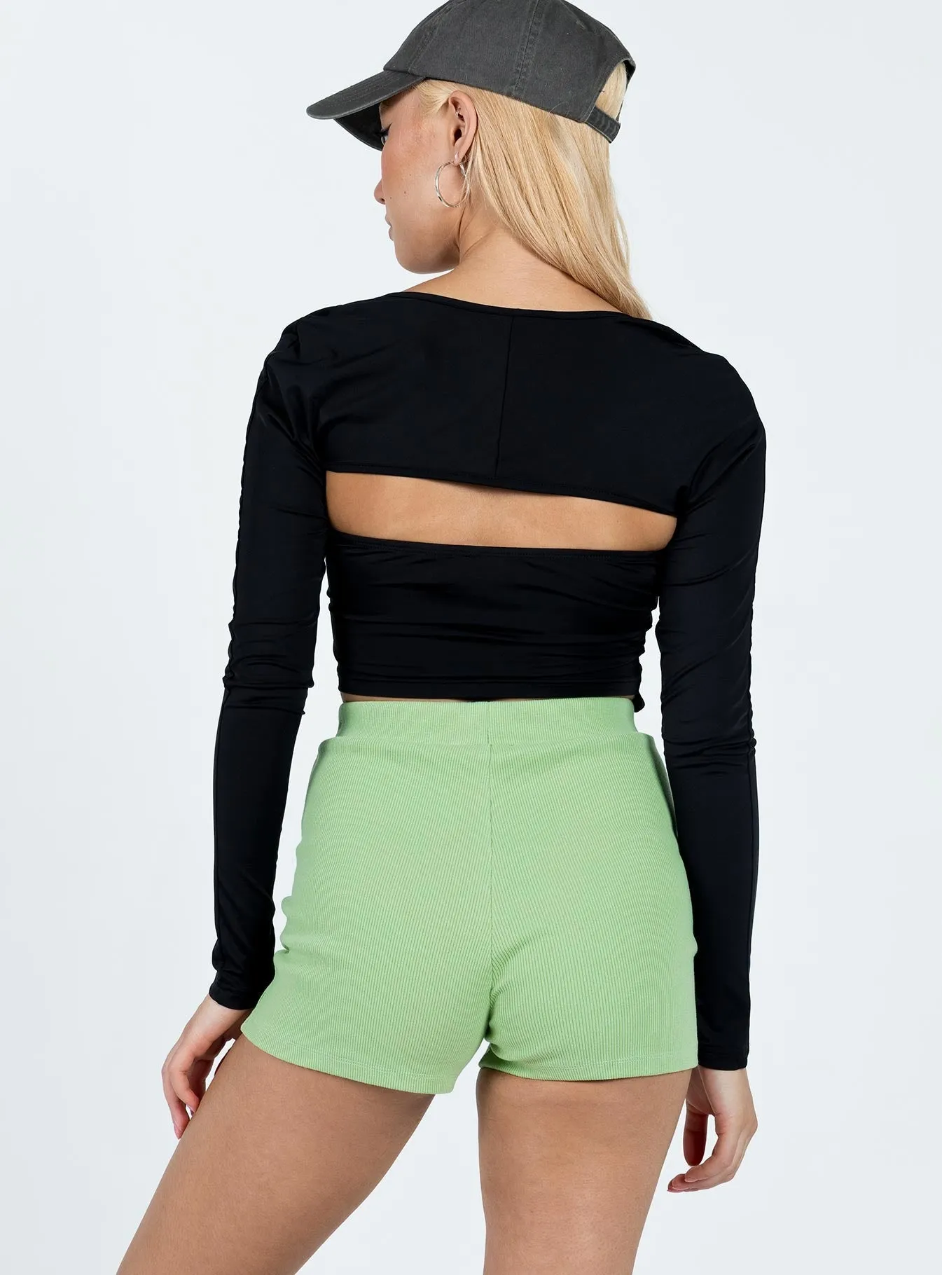 Bailey Bike Short Green Stream Fit OdorResistant Fabric