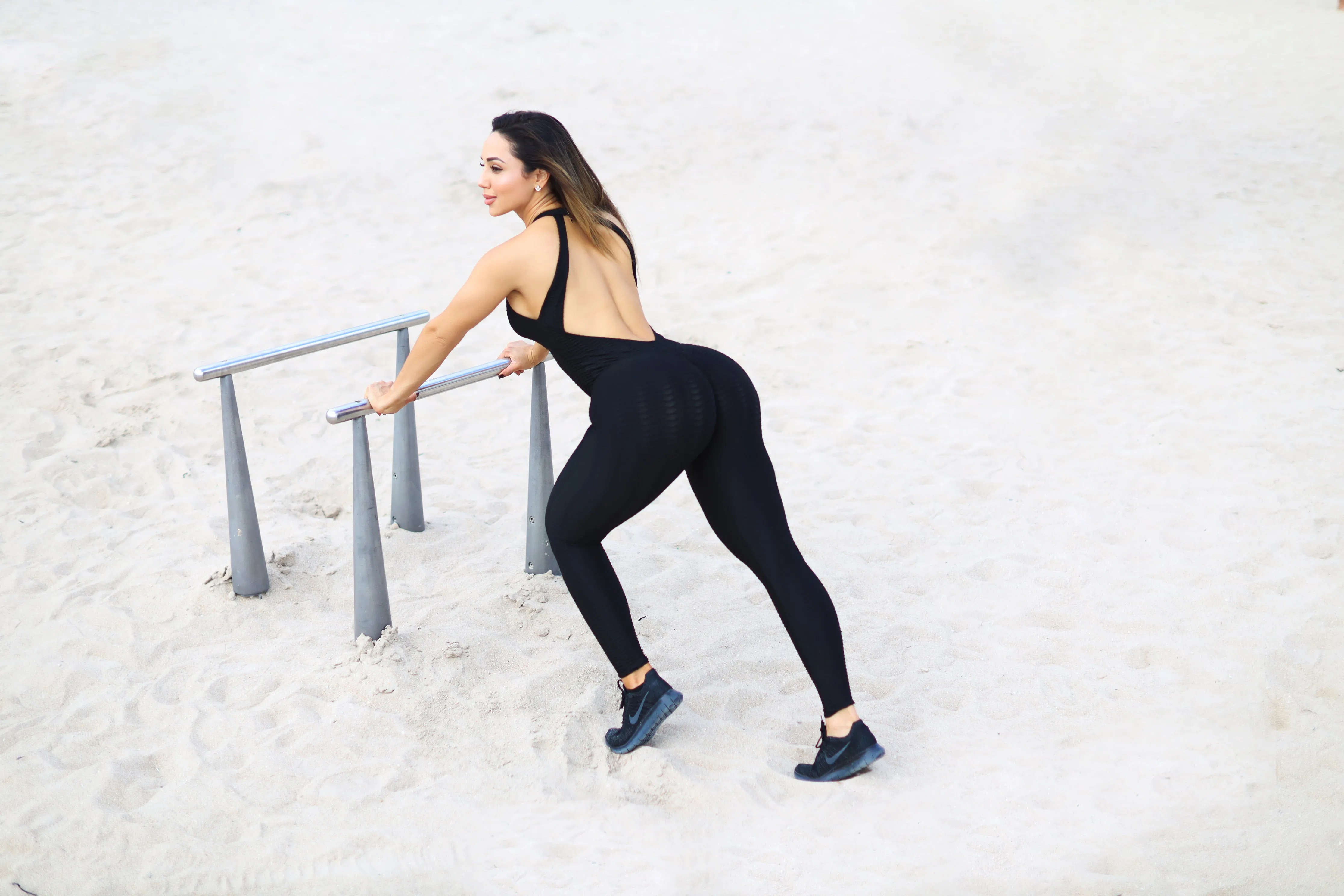 Black Fish Scale Bodysuit (Scrunchy Supplex) Sharp Clean Durable Weekend