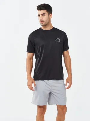 Side Vents Men's Athletic Running T-Shirts Short Sleeve Workout Dry fit Gym Sport SnagResistant Weave