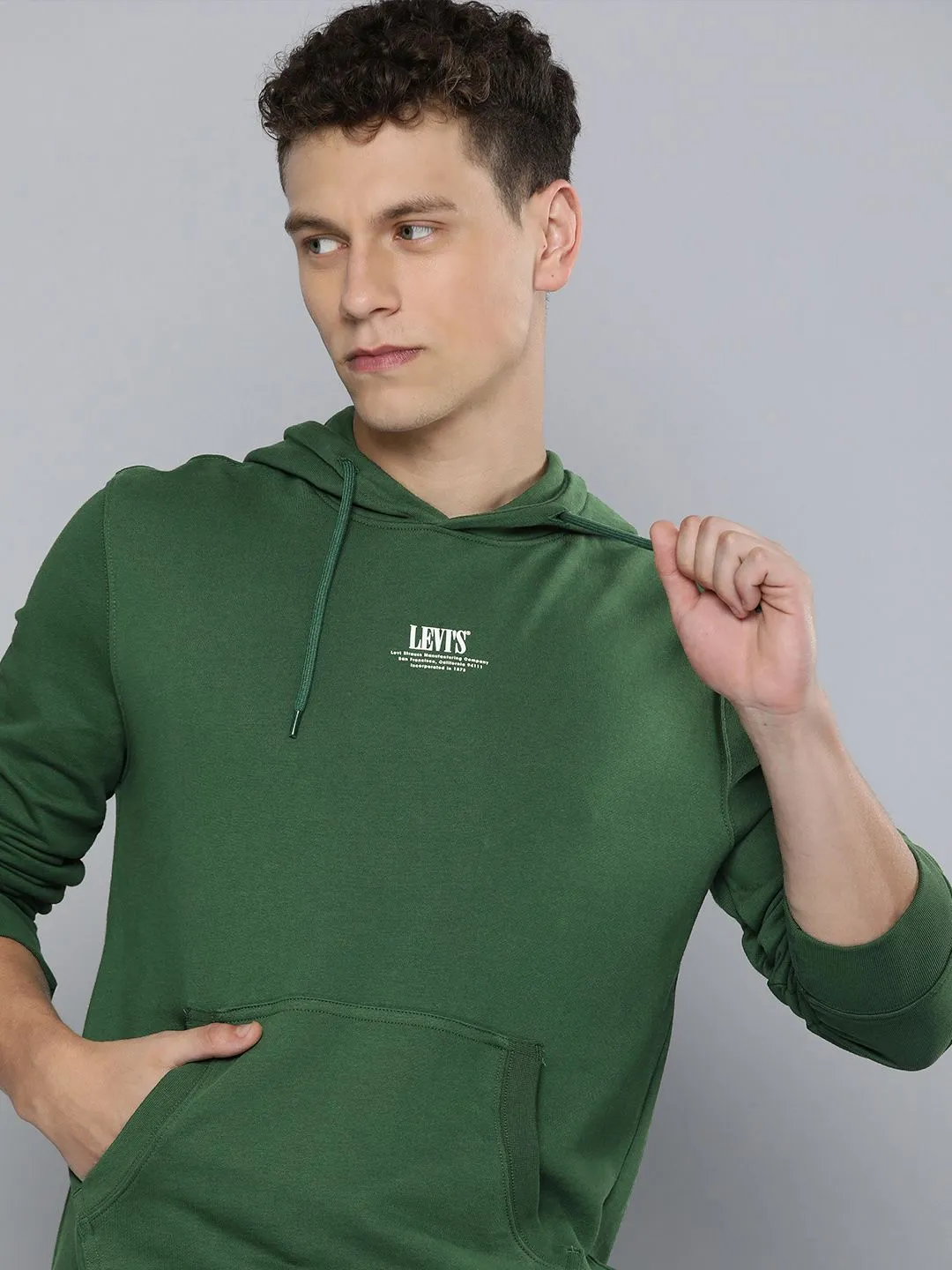 Low Profile Logo Running wear Men's Graphic Hooded Sweatshirt