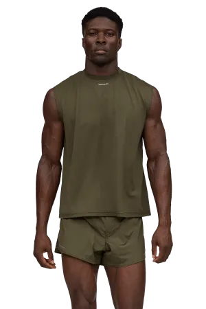 Comfort Seeker Underwire-Support UV blocking SLEEVELESS BOXY T-SHIRT CROSS GRAPHIC - Khaki