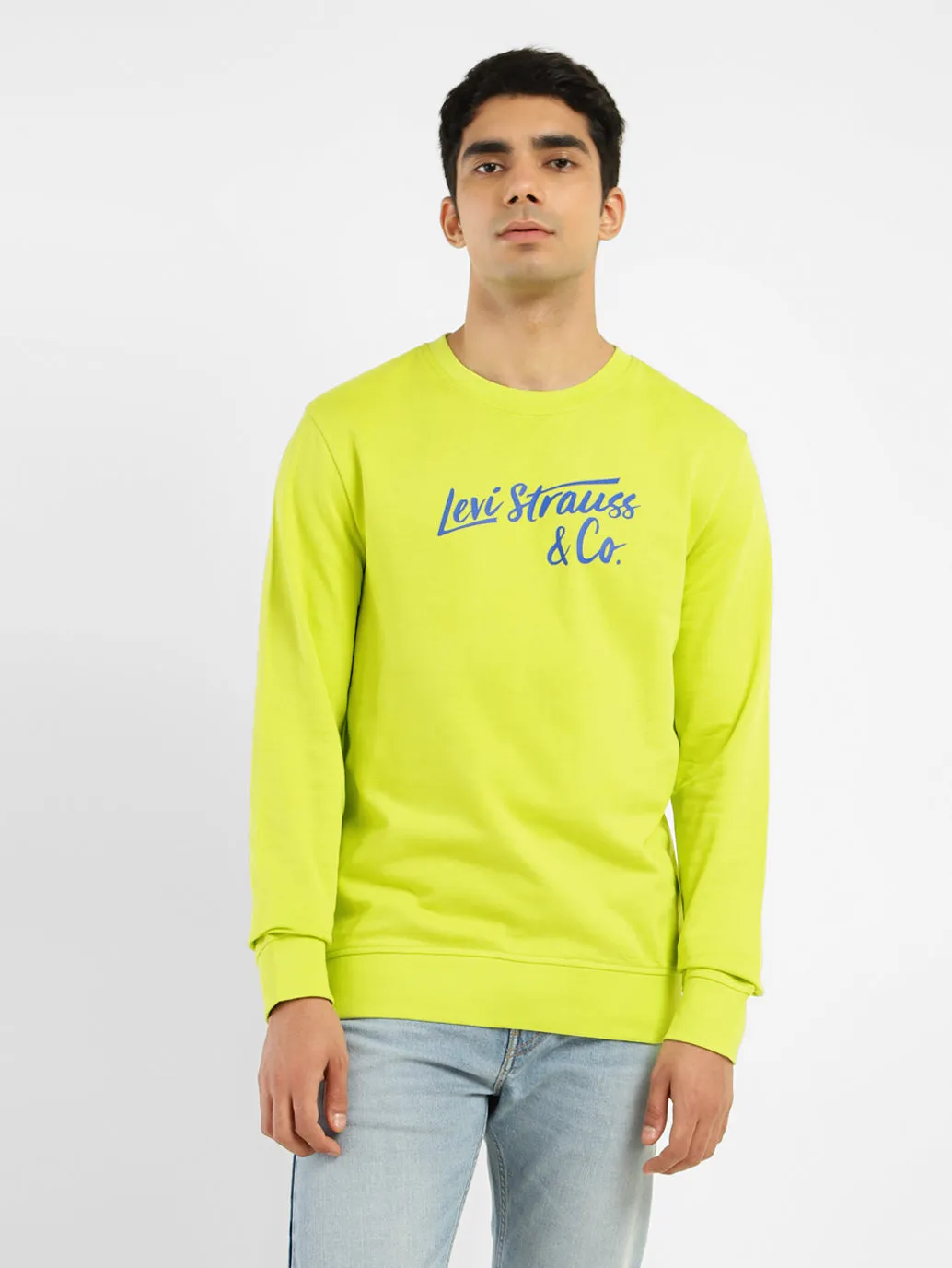 City Mood Wear Men's Printed Crew Neck Sweatshirt