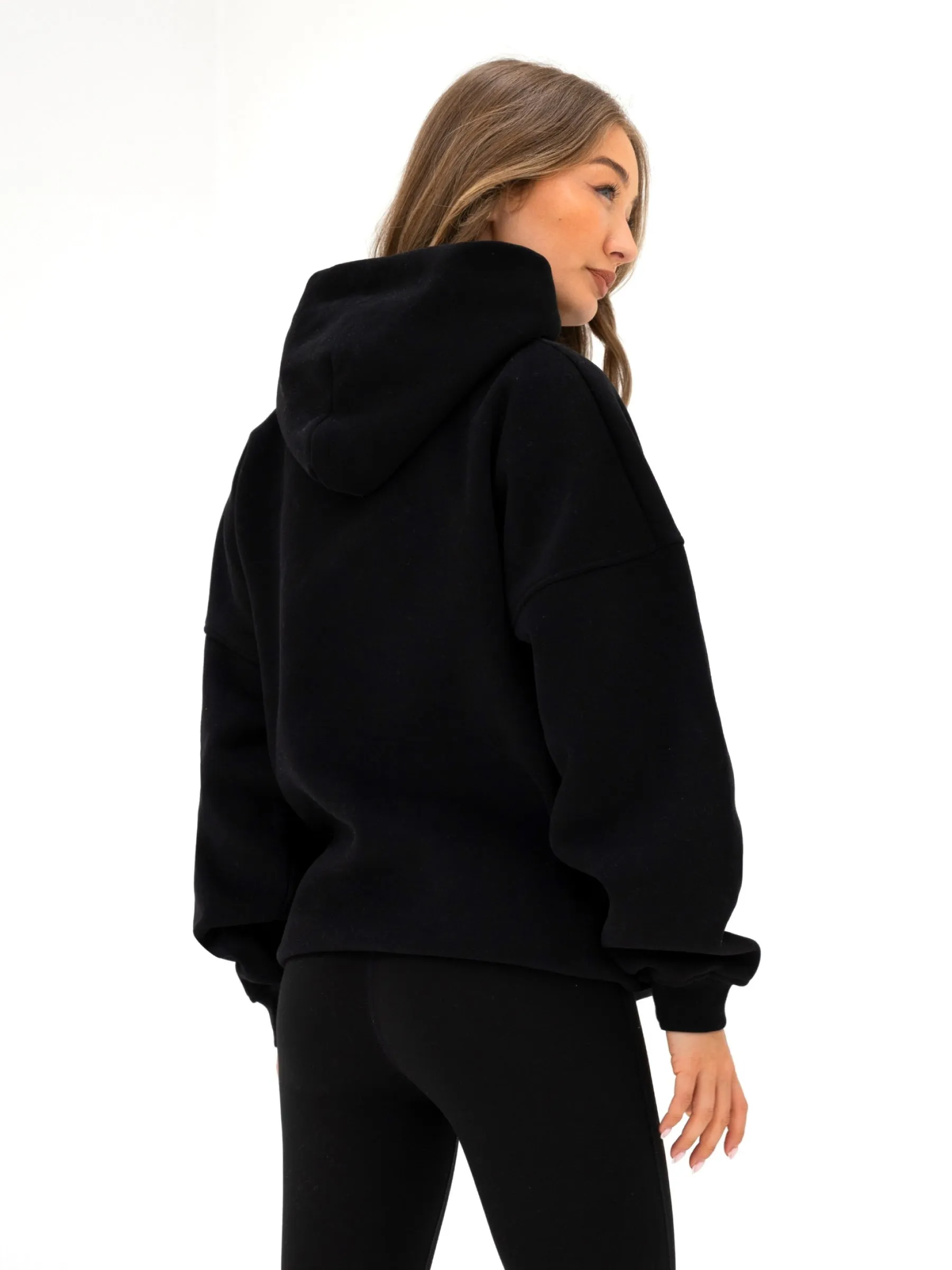 Studio Oversized Hoodie - Tonal Black dance attire Adaptive clothing