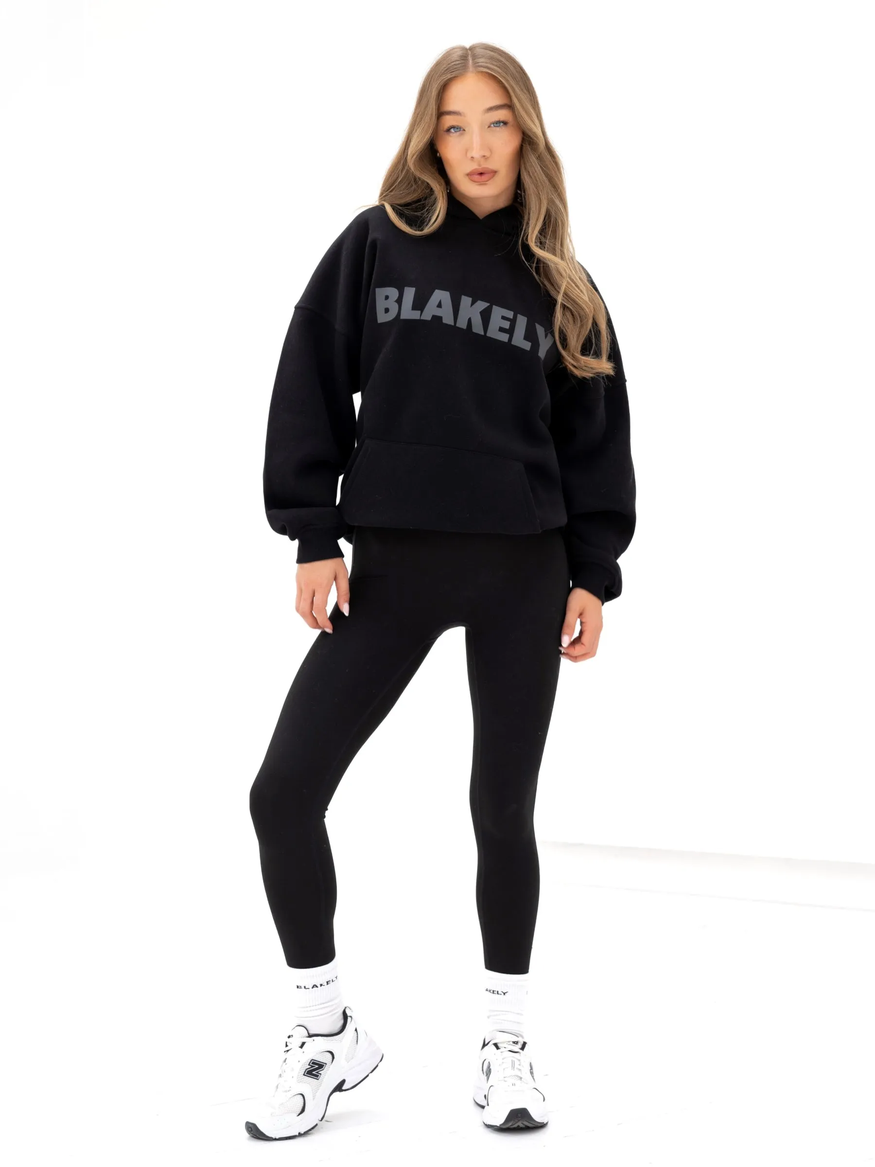 Studio Oversized Hoodie - Tonal Black Durable Quality meeting look