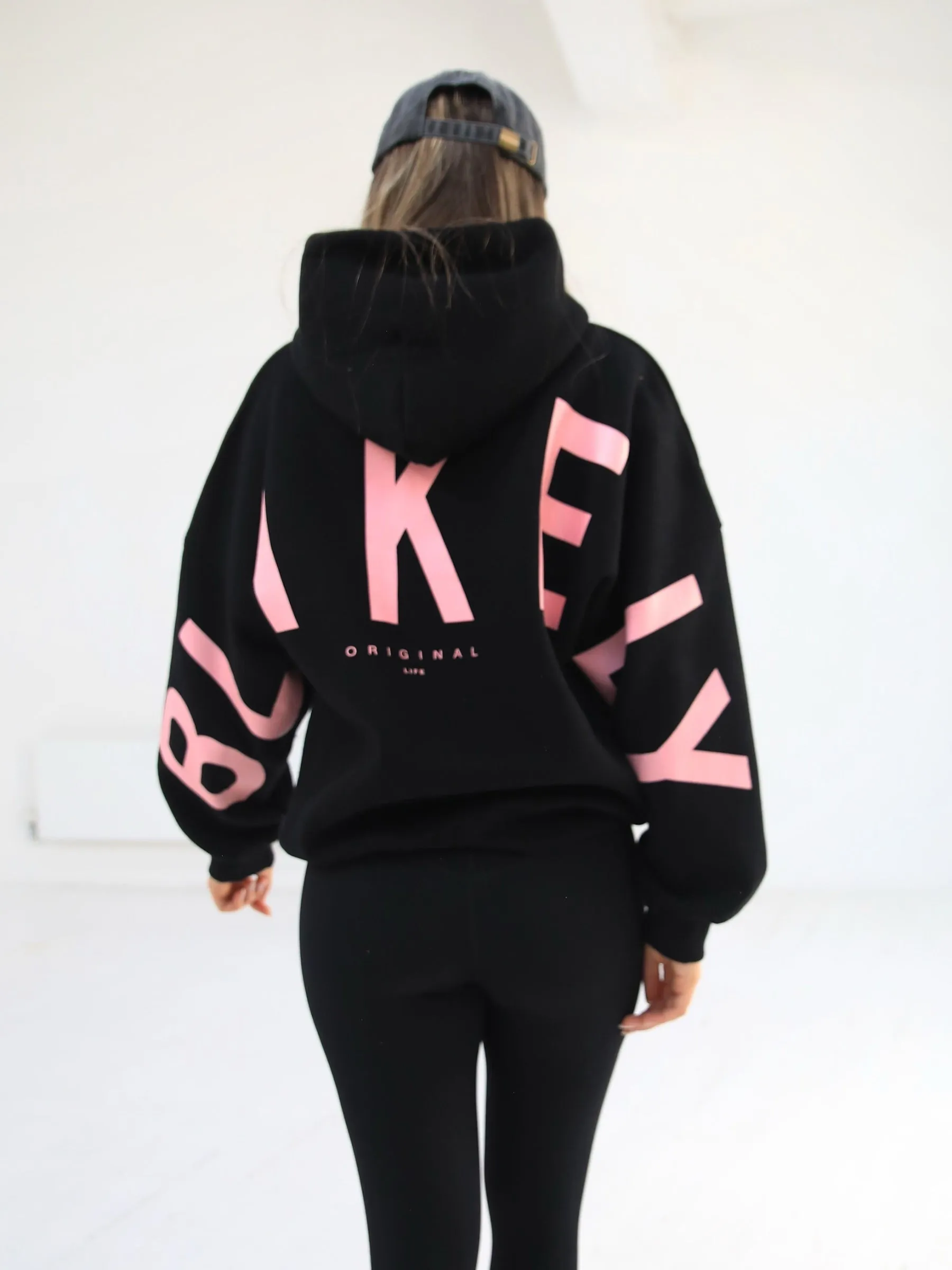Urban Light Leisure Wear Members Isabel Oversized Hoodie - Black & Pink