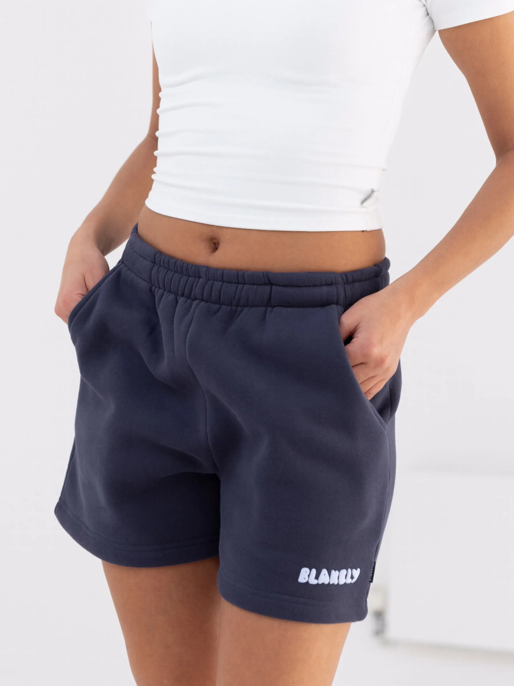 Cloud Print Jogger Shorts - True Navy Wedges Stain Repellent Treatment