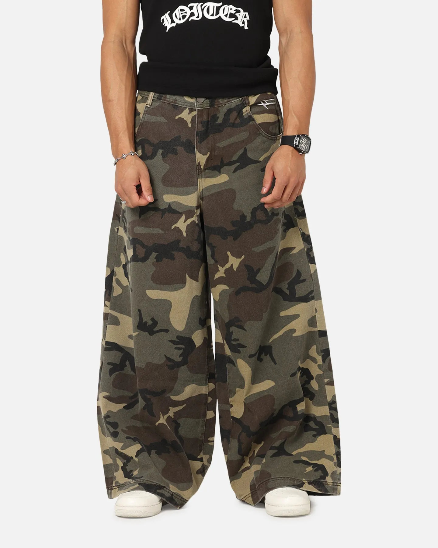 Outdoor Adventure Earthy Loiter Skate Jeans Woodland Camo