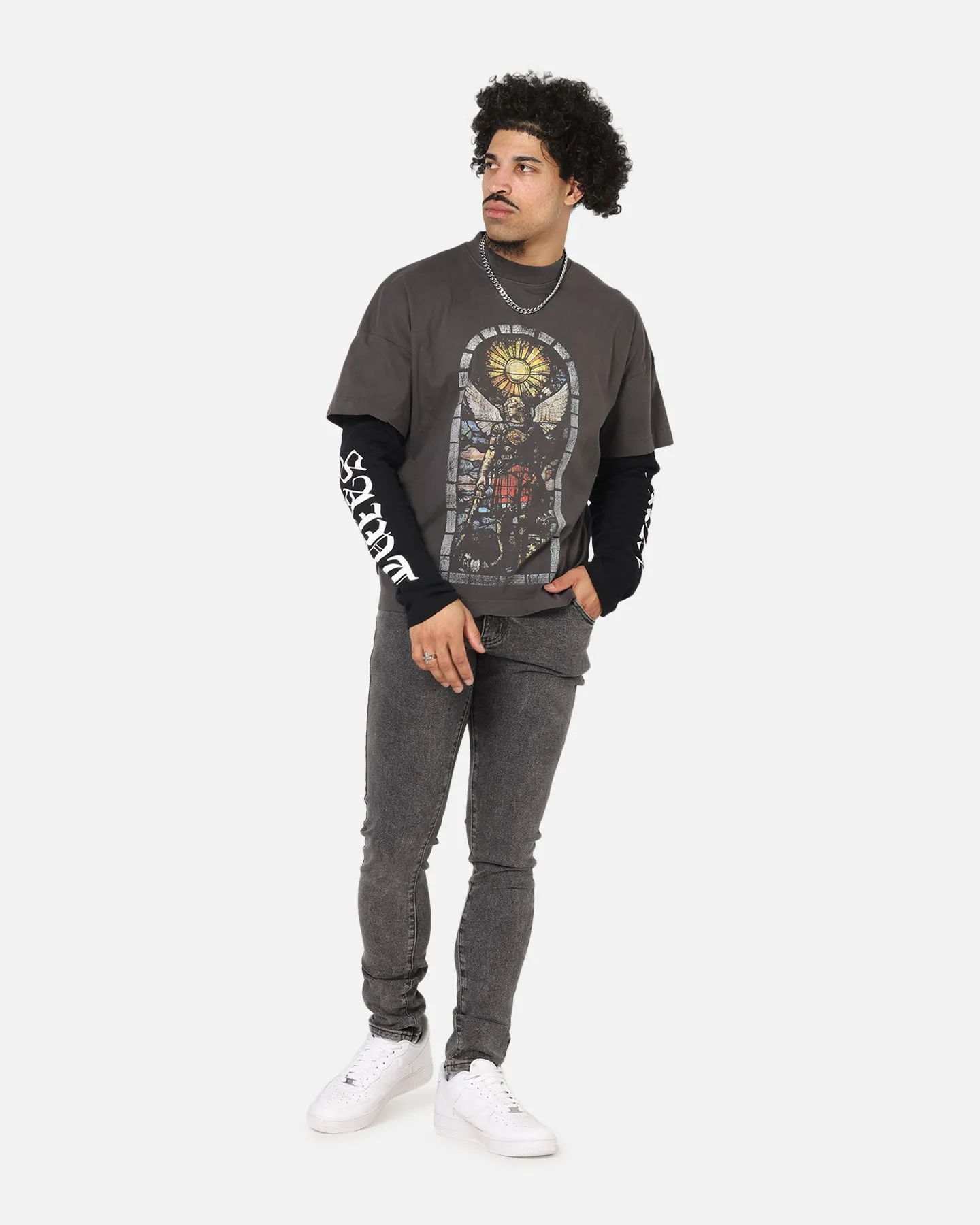 Foundation Wear Urban Casual Saint Morta Dynasty Jeans Black Stonewash