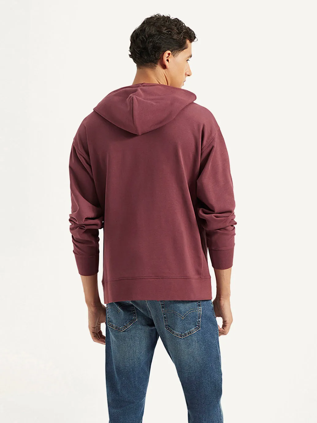 Men's Printed Maroon Sweatshirt Stylish Apparel Bat like