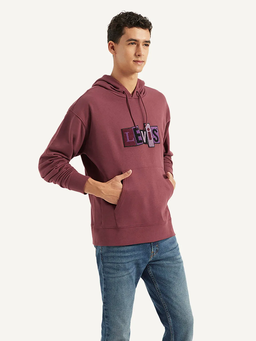 Men's Printed Maroon Sweatshirt Golf wear Street Night