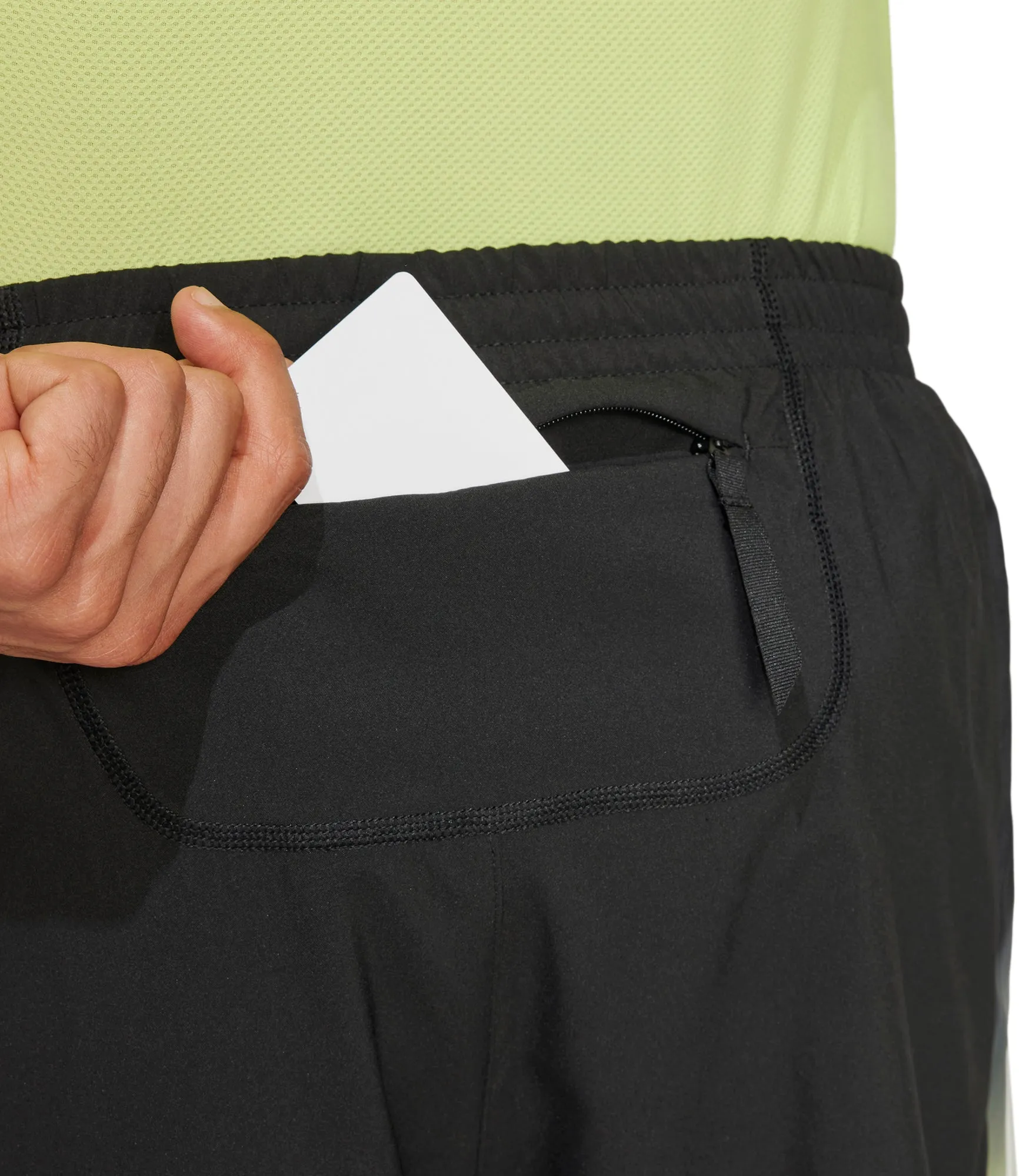 adidas Own The Run Colour Block 7 Inch Mens Running Shorts - Black Chafe Resistant Lining