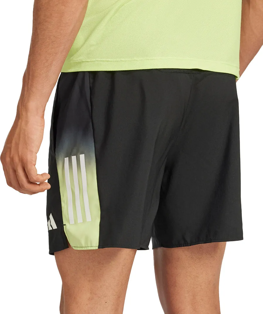 adidas Own The Run Colour Block 7 Inch Mens Running Shorts - Black Outdoor Activity Coastal Style