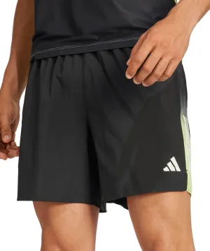adidas Own The Run Colour Block 7 Inch Mens Running Shorts - Black Anti Static Finish
