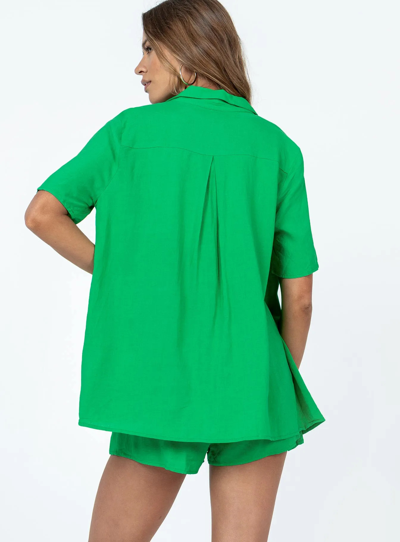 Trans Glow Chloe Short Sleeve Set Green