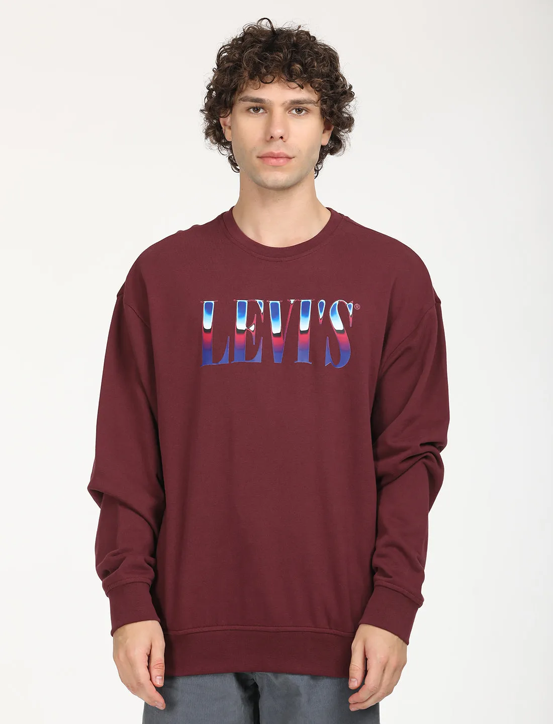 Eco Friendly Dye Hooded Design Men's Solid Crew Neck Sweatshirt