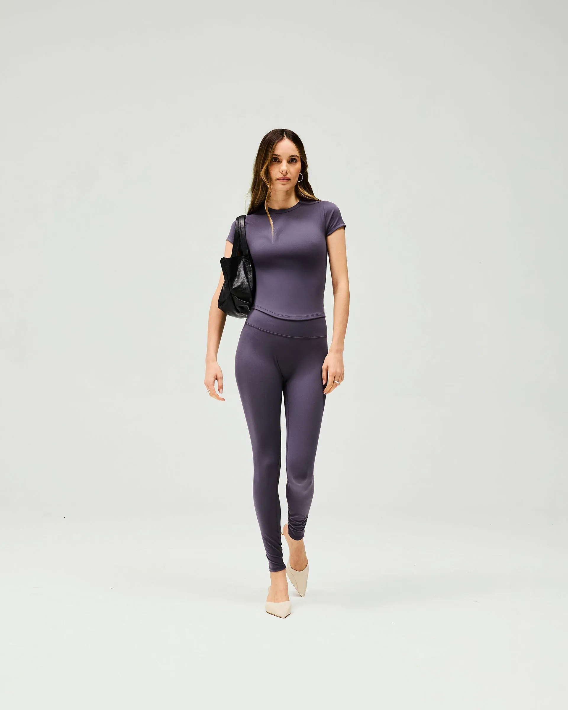 Owners Club Legging - Grey Neutral Fit Flexible Wear Casual Day