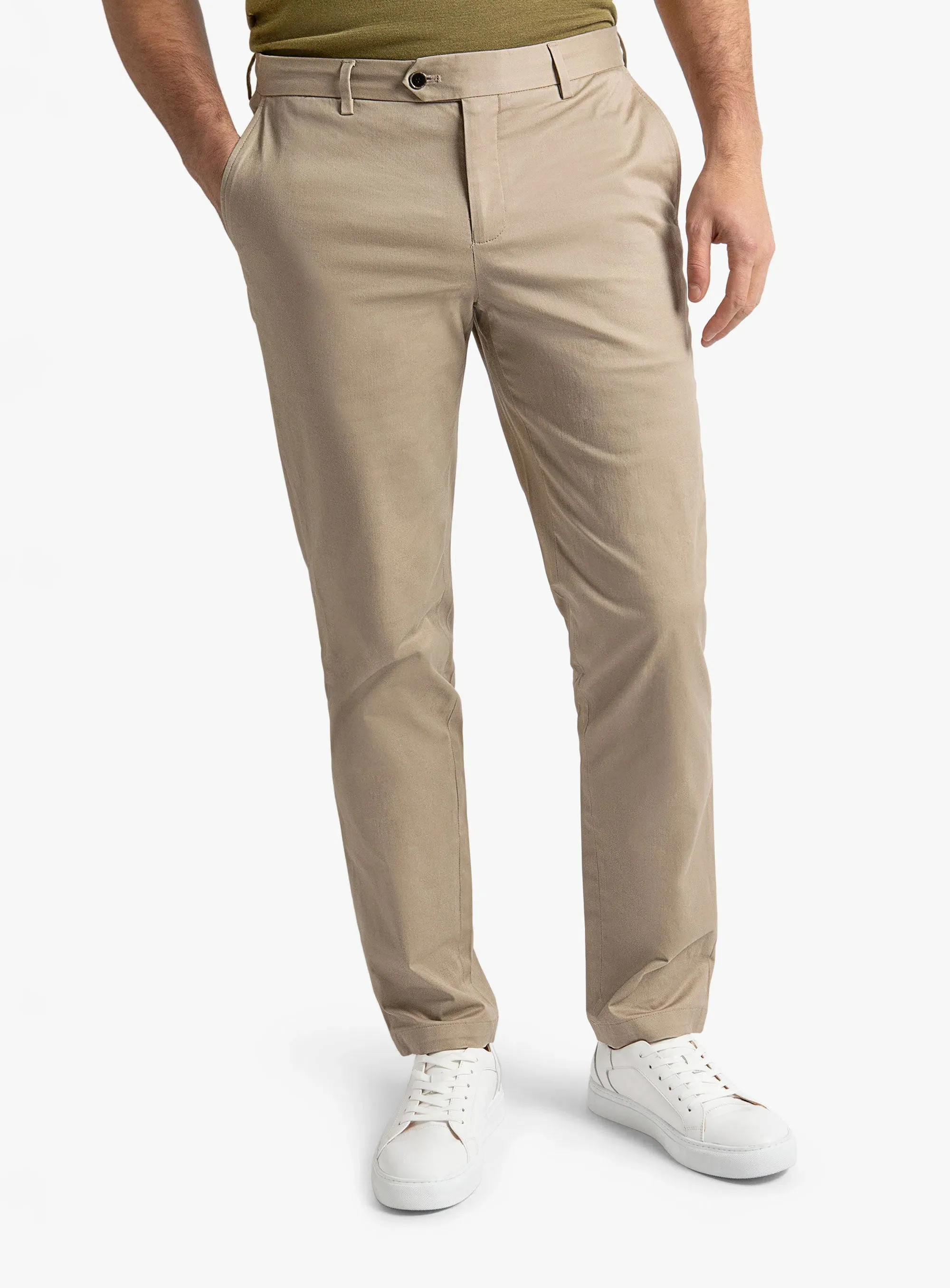 Quick Flex Quick Access Pockets Brera Cotton Sand Chino Pants