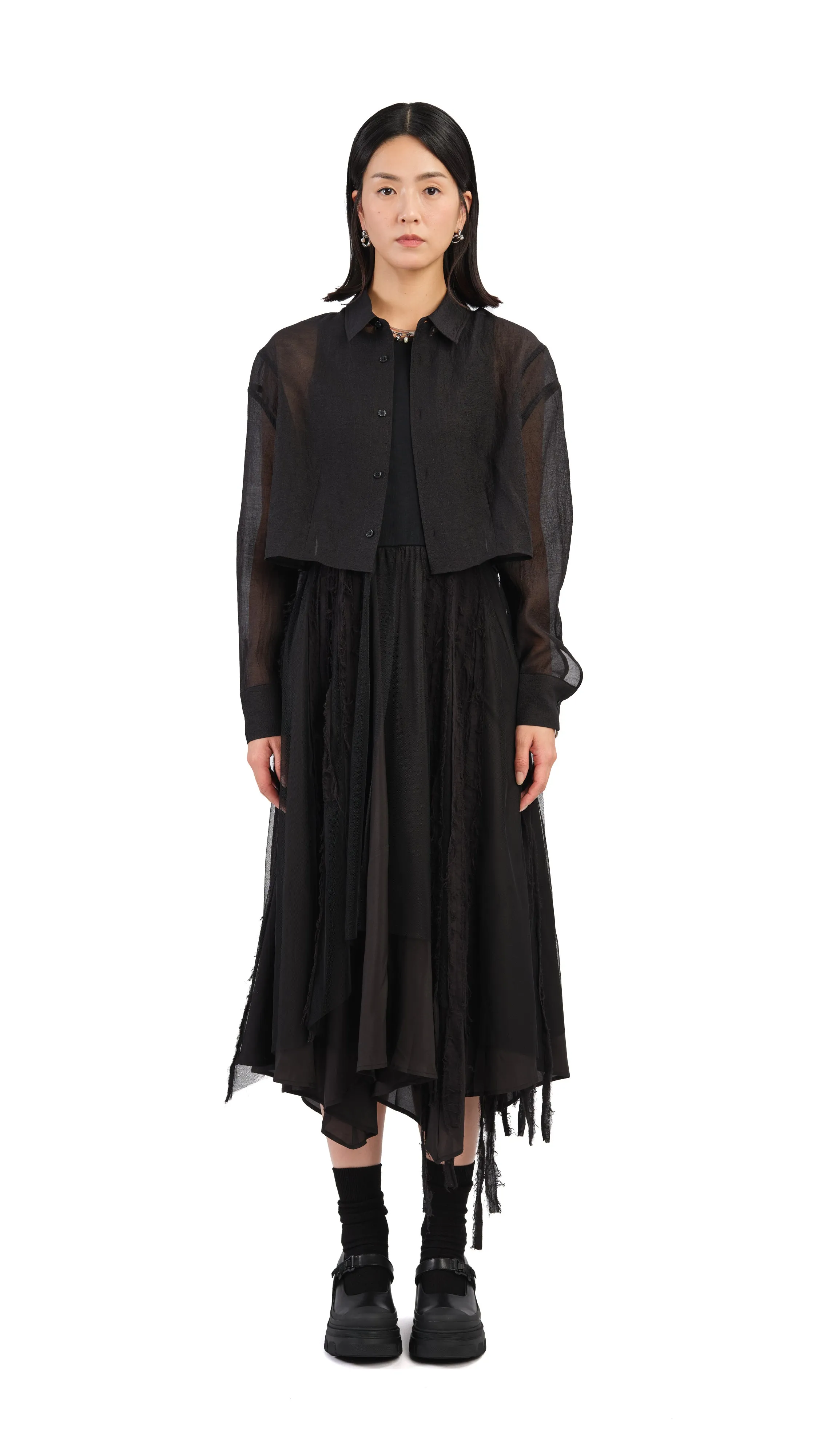 RecycledPolyester Mesh Patched Dress