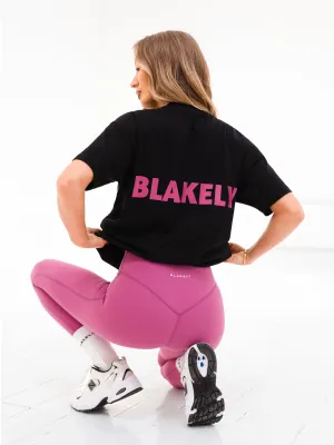 waterproof Amelie Ultra Oversized T-Shirt - Black & Pink