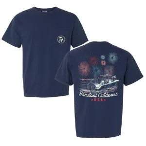 Everyday Fashion Look NeutralTonesCollection Barstool Outdoors Fireworks USA Pocket Tee