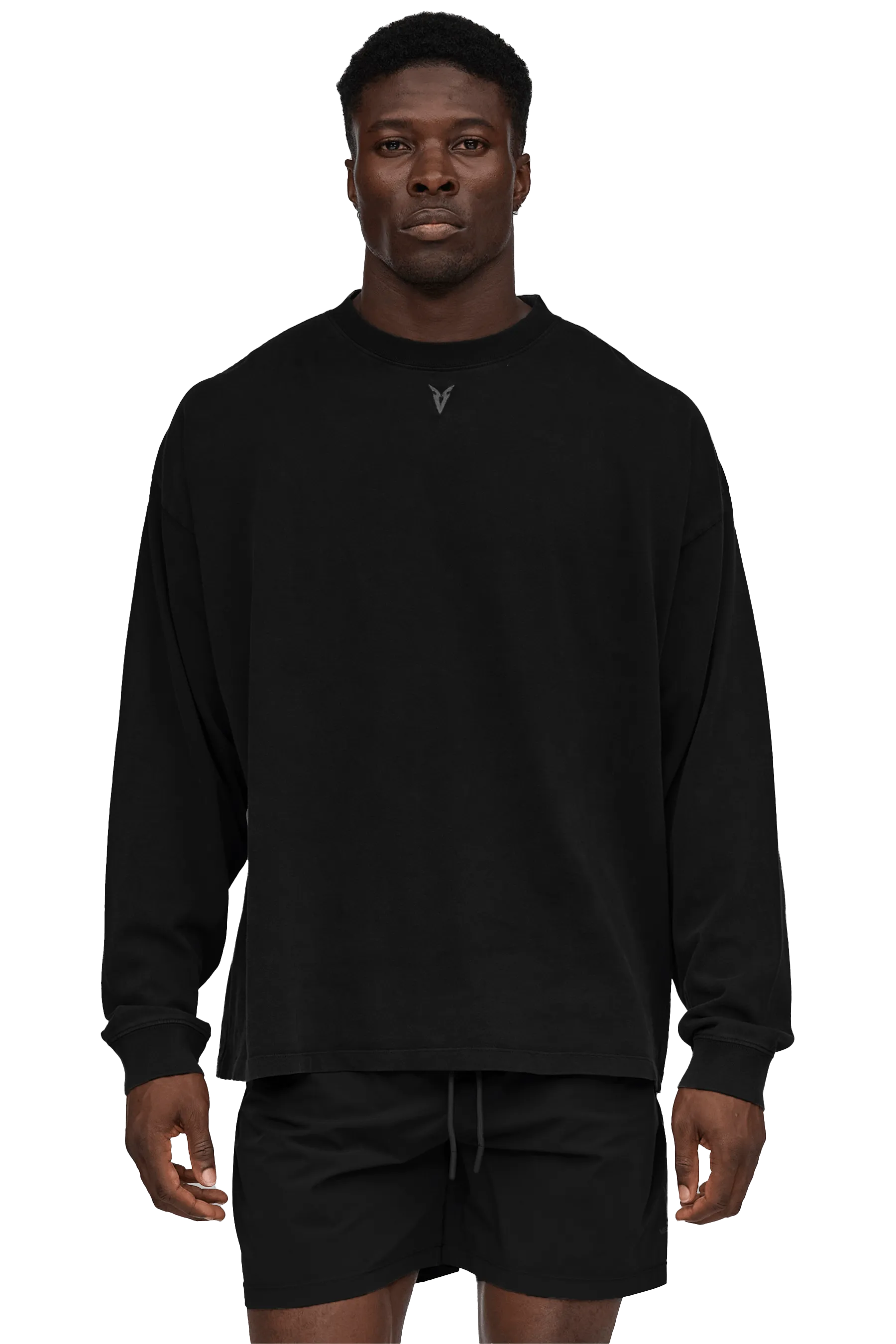 LONG SLEEVE T-SHIRT - Black Soft Wear Saltwater Resistant Modern Aesthetic