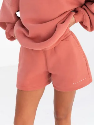 Isabel Jogger Shorts - Burnt Coral Sweat Resistant Fabric