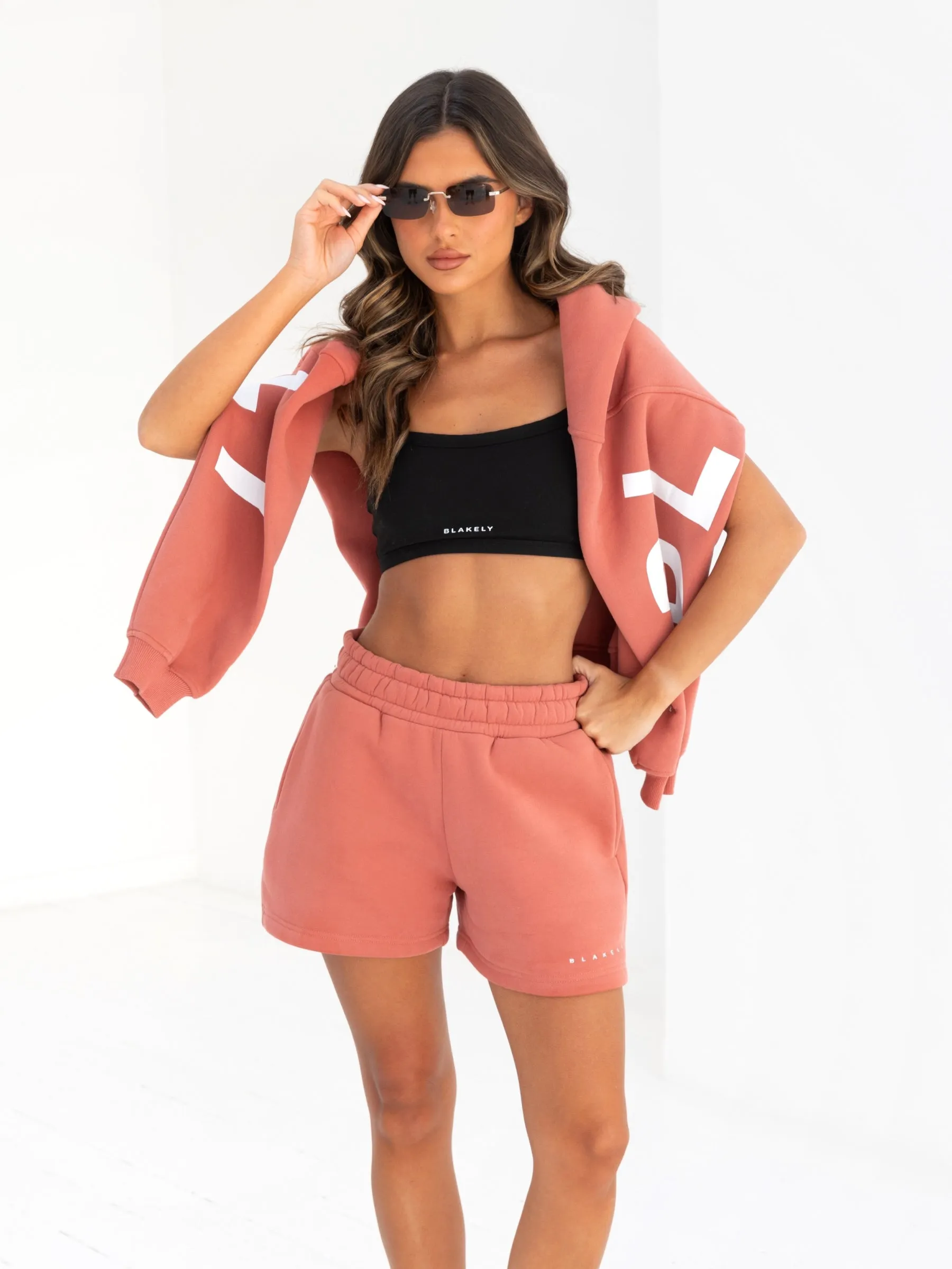 Casual Look Street Layers Isabel Jogger Shorts - Burnt Coral