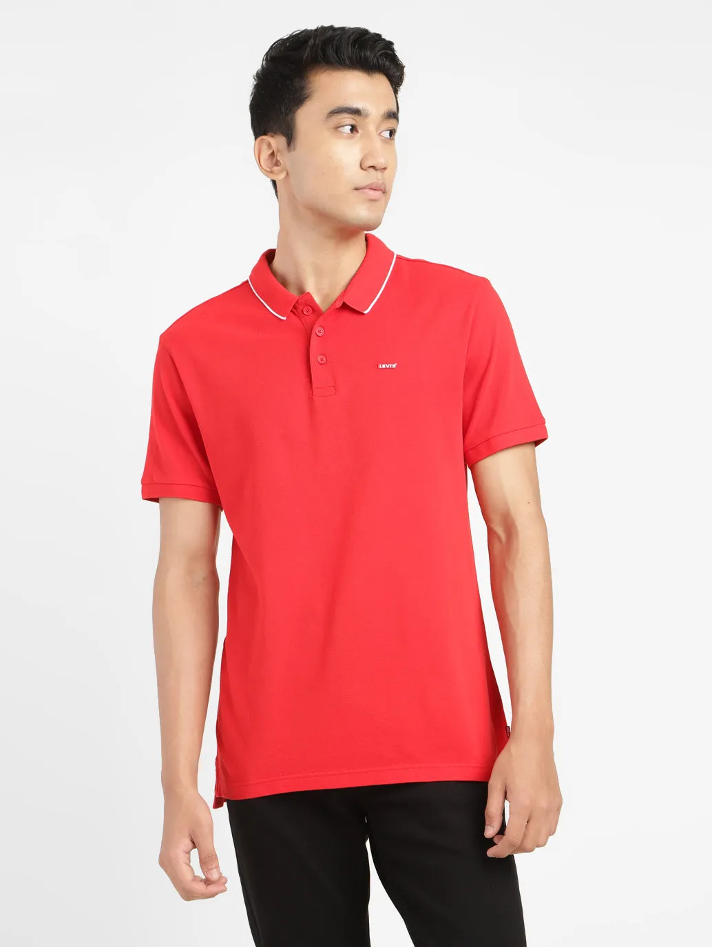 Men's Solid Polo T-shirt Classic Collar
