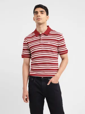 Men's Striped Slim Fit Polo T-shirt Gym To Office Travel Essential