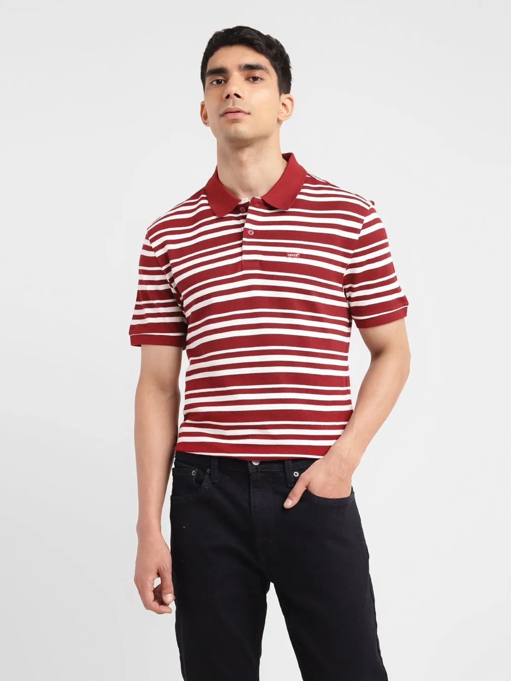 Modern Cut Summer Fashion Men's Striped Slim Fit Polo T-shirt