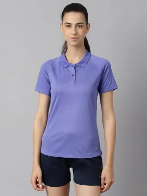 Alcis Women Iris Bloom Tech-Fit Anti-Static Soft-Touch Slim-Fit Training Polo T-Shirt Dimensional Stability Weave